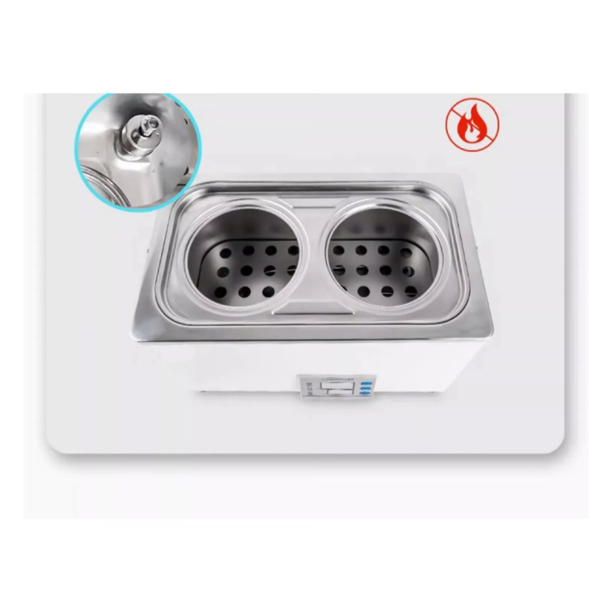 GENERICO - Baño María Digital 2 Hoyo con Control de Temperatura y Tiempo