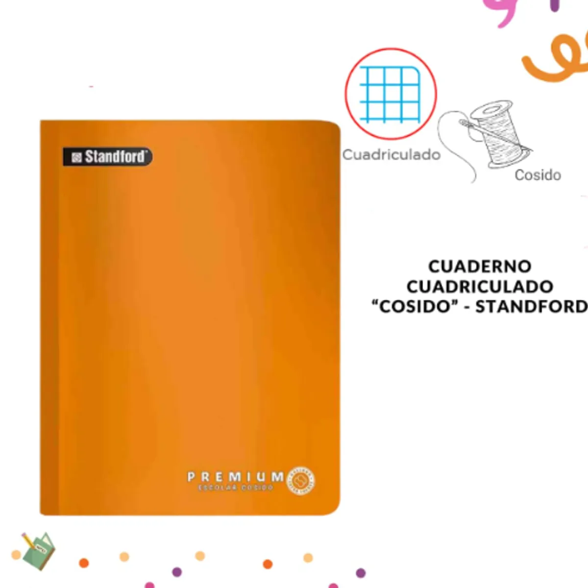 GENERICO - CUADERNO CUADRICULADO COSIDO