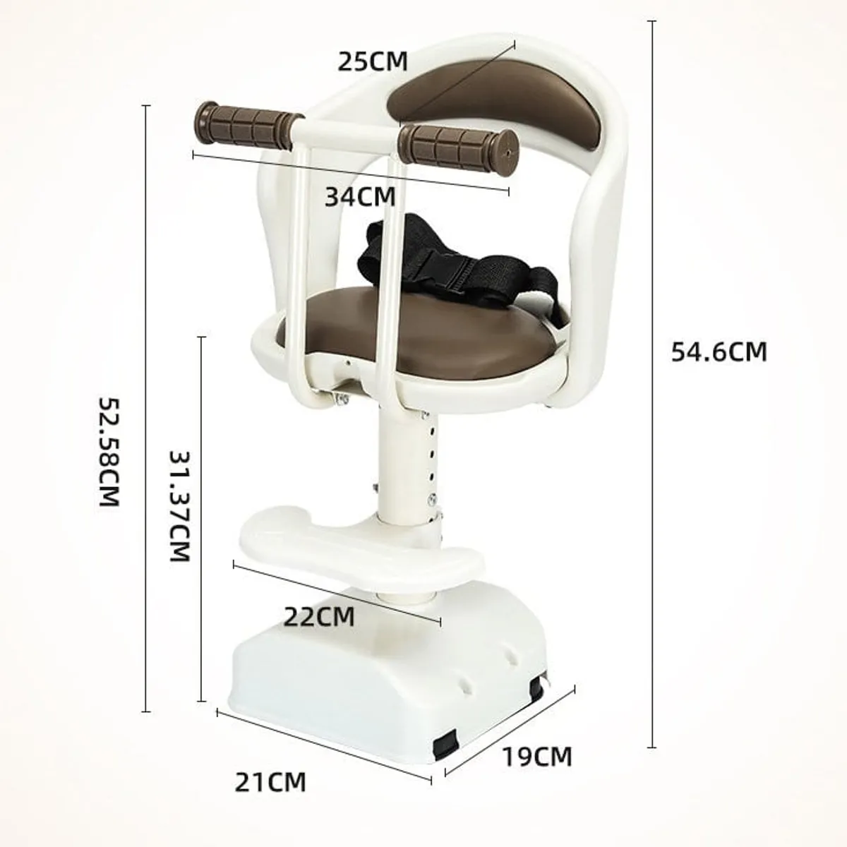 GENERICO - Asiento de Bb o Niño para Moto Eléctrica Ebike Seat - Negro