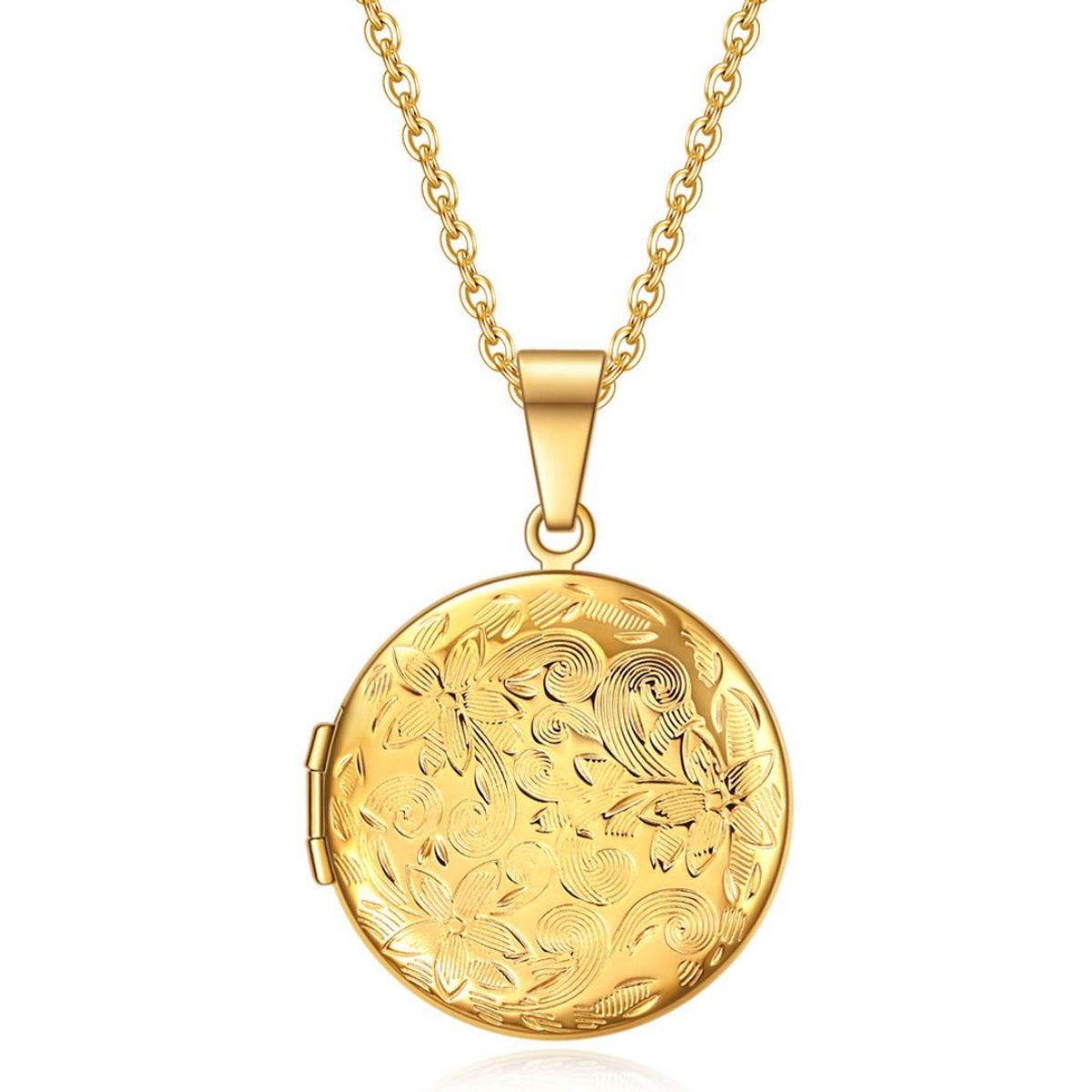 GENERICO - Collar Relicario Portafotos Acero Inox Mujer