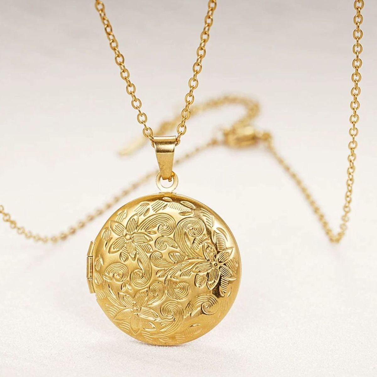 GENERICO - Collar Relicario Portafotos Acero Inox Mujer