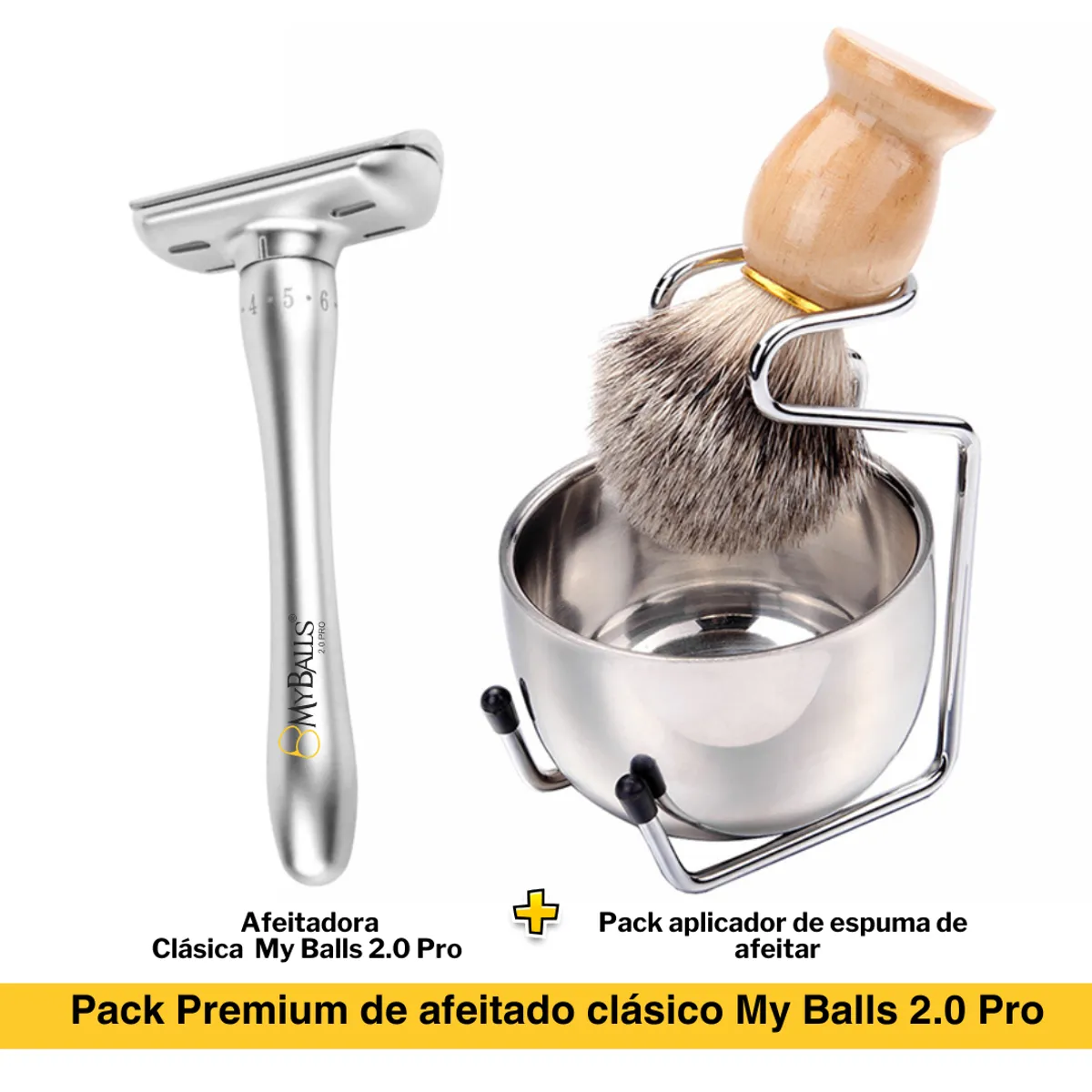 MY BALLS PERÚ - Pack Premium de Afeitado clásico My Balls 2.0 Pro®