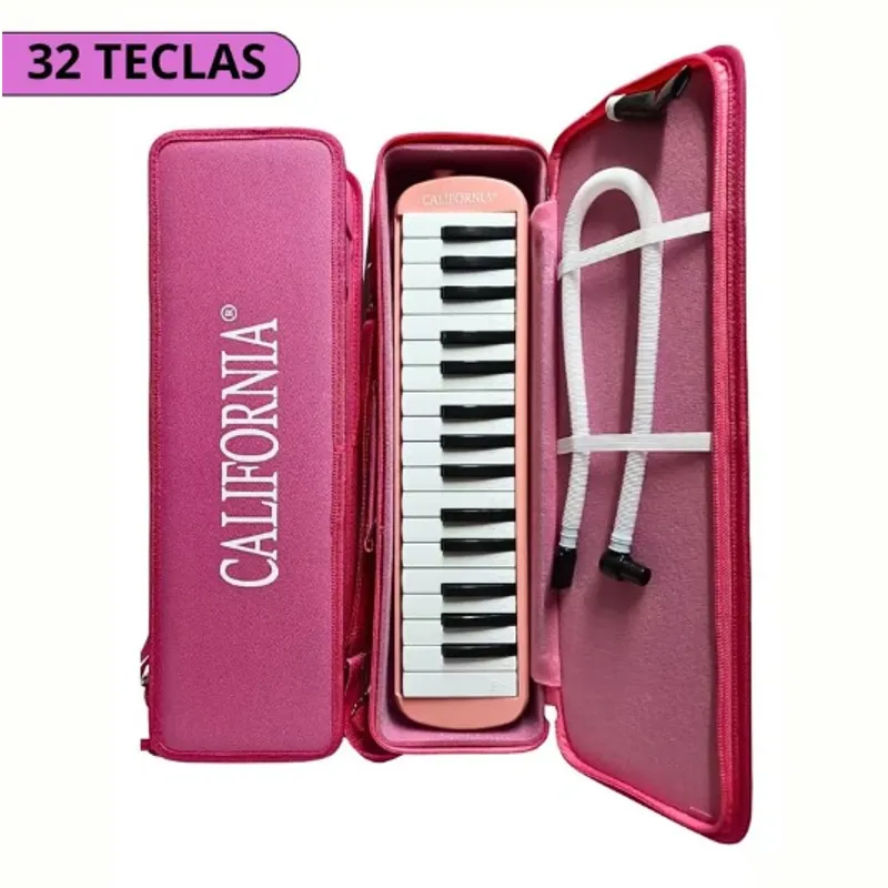 CALIFORNIA - Melodica de 32 teclas Rosado   "CALIFORNIA"