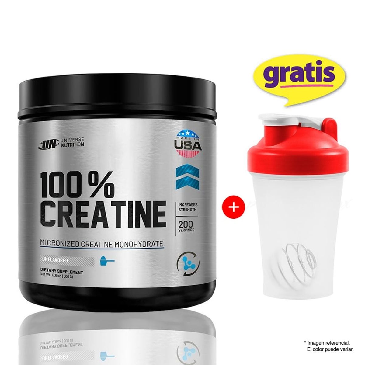 UNIVERSE NUTRITION - Creatina Monohidratada Creabolic 500 gr + Shaker