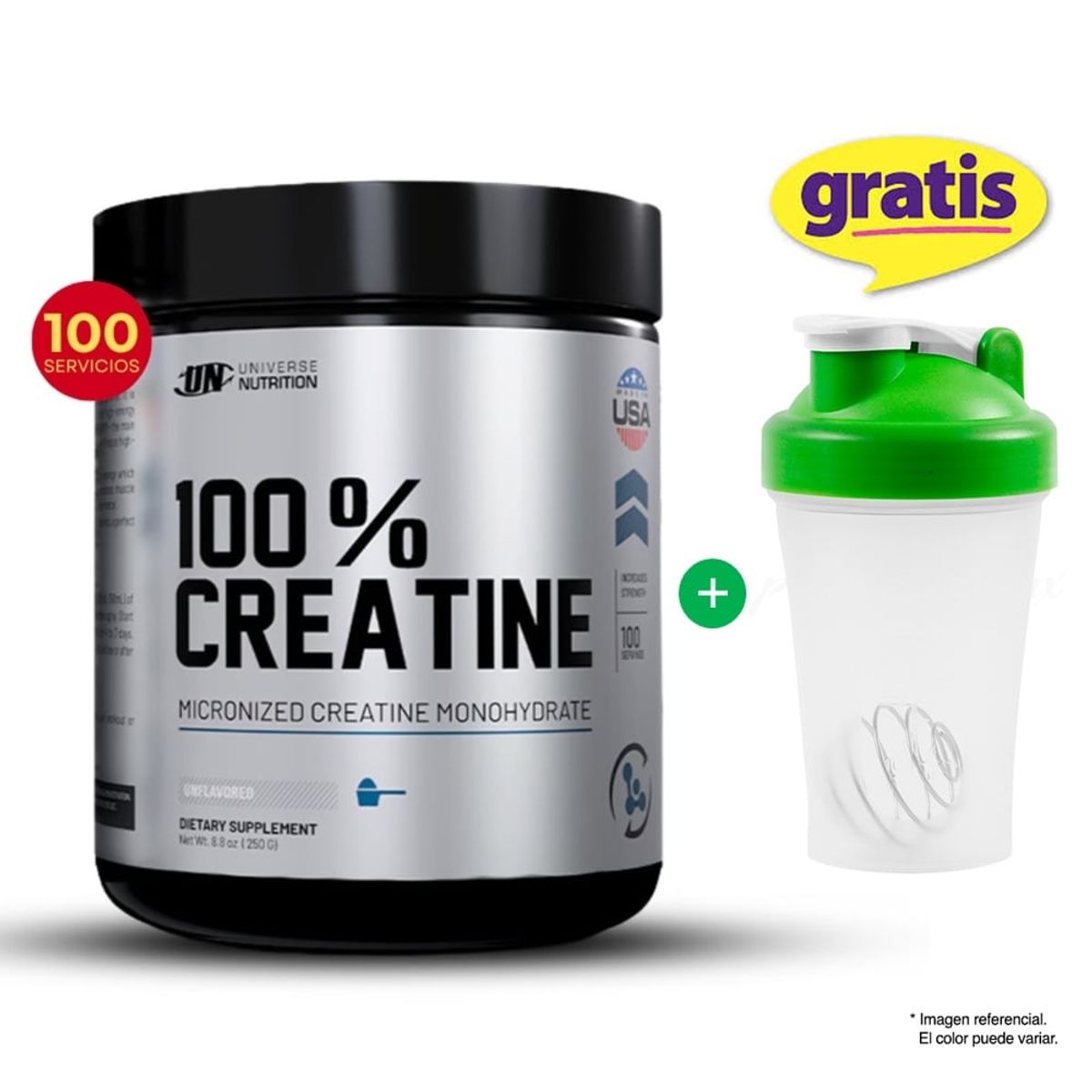 UNIVERSE NUTRITION - CREATINA MONOHIDRATO 250GR SABOR NATURAL