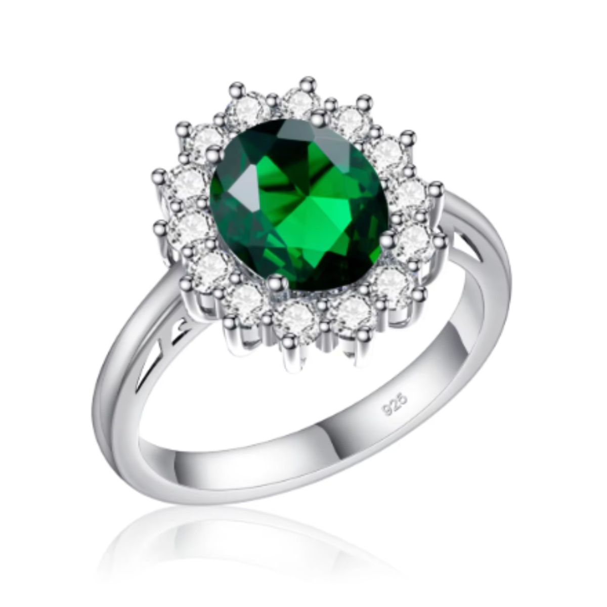 GENERICO - Anillo compromiso de Lujo con Destellos Radiantes