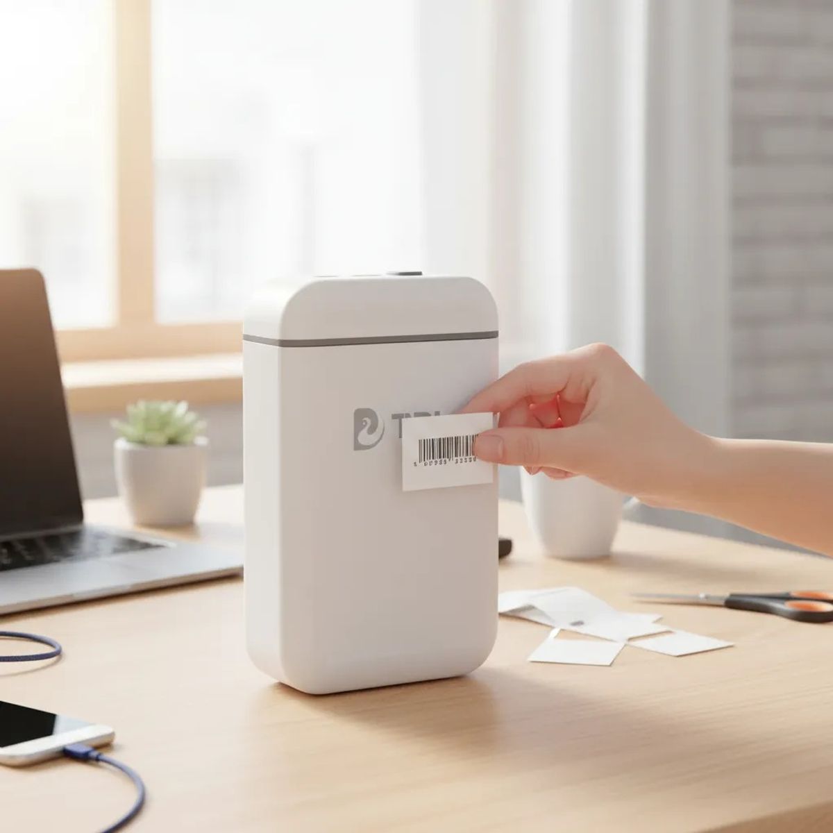 JPSYSTEMS - Impresora Térmica Portátil TPL Etiqueta Adhesiva 15mm Bluetooth Android IOS TP110