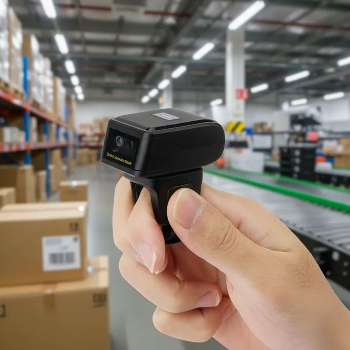 JPSYSTEMS - Lector código barras portátil tipo anillo bluetooth inalambrico 2D 1D