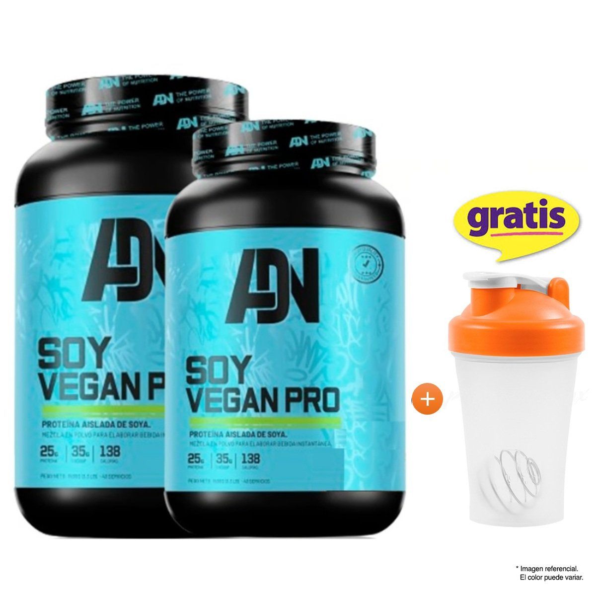 ADN - SOY VEGAN 1.5 KG VAINILLA + SOY VEGAN 1.5 KG VAINILLA