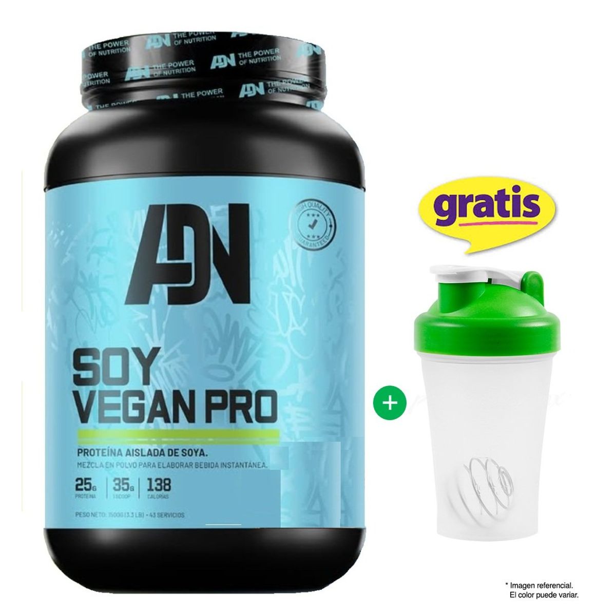 ADN - Soy Vegan Protein 1.5 Kg Chocolate ADN Nutrition