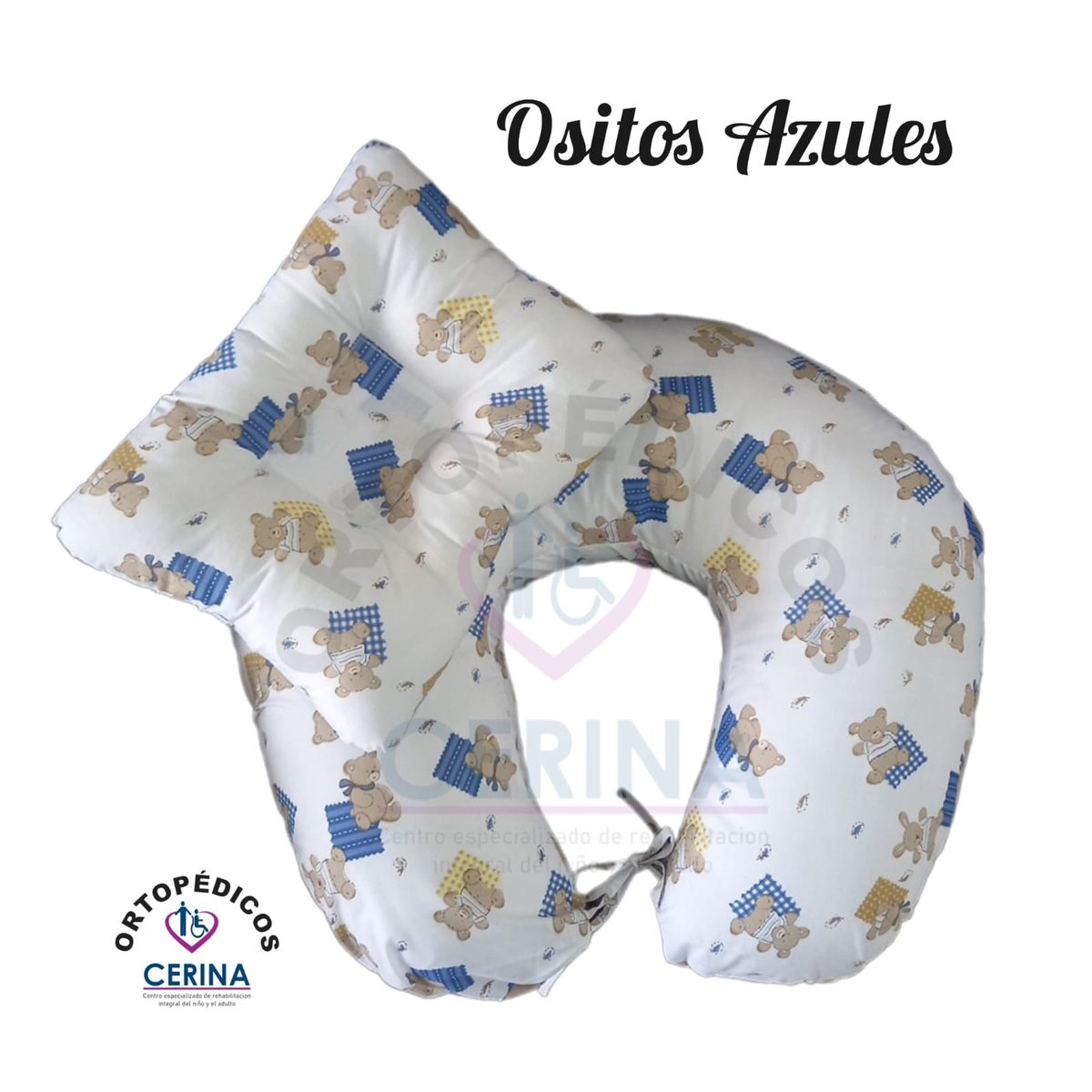 GENERICO - Almohada de Lactancia Materna y Pediátrica Osito Azul