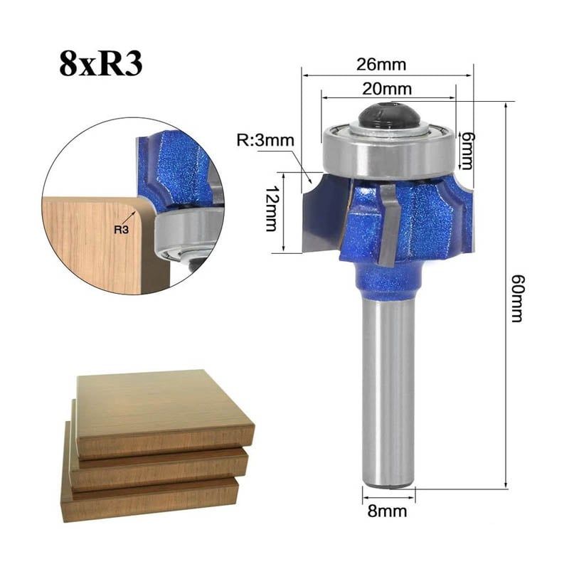 MAXTOOLS - FRESA CANTEADORA  R3 de 4 aspas de 1/4 para canto grueso
