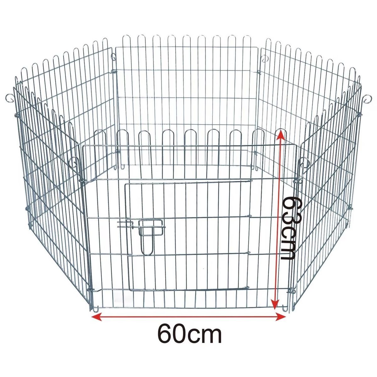 GENERICO - CERCO CORRAL REJA JAULA CORRALITO CASA MASCOTA 60X60CM 6PZAS