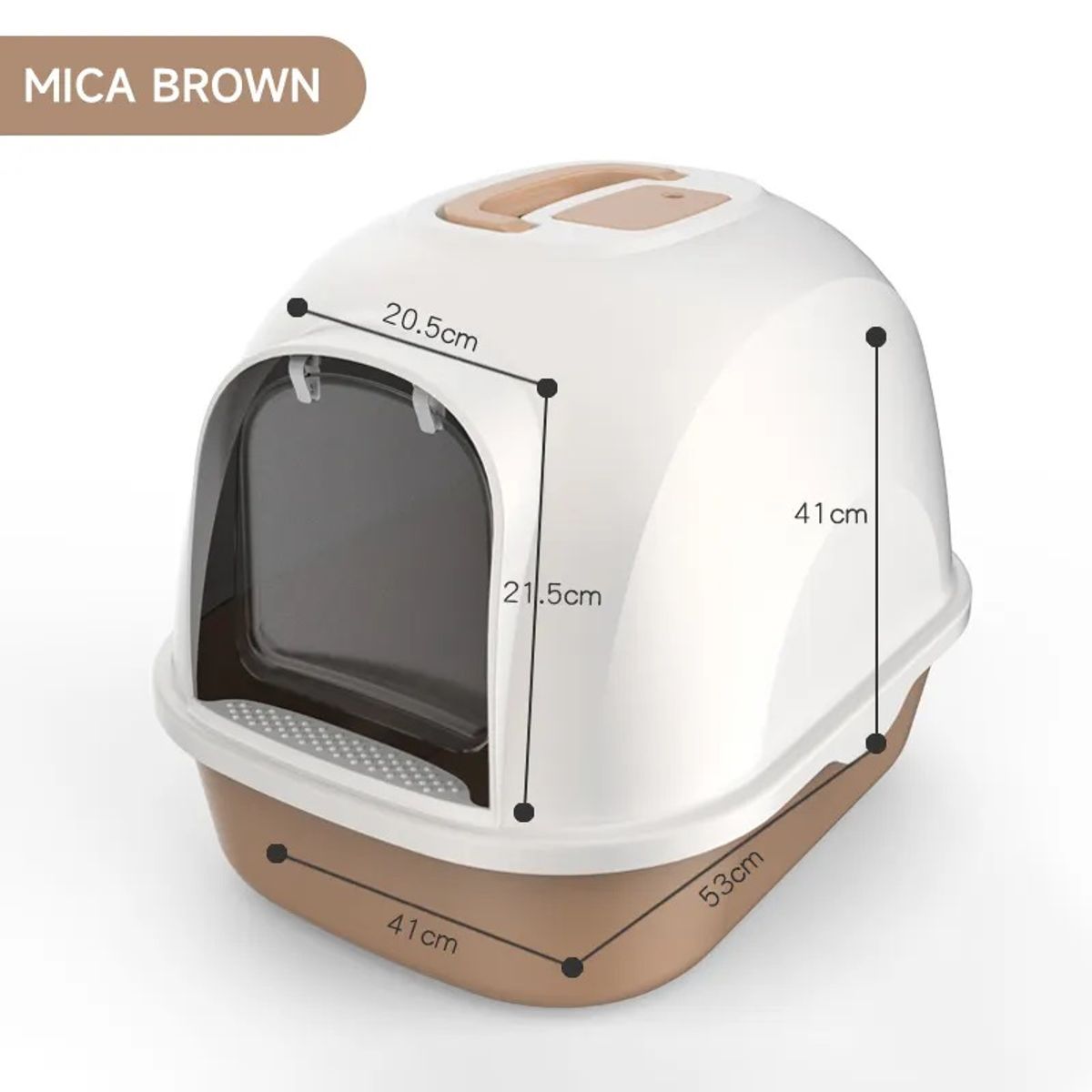 GENERICO - Arenero cerrado con filtro de carbón - Beige