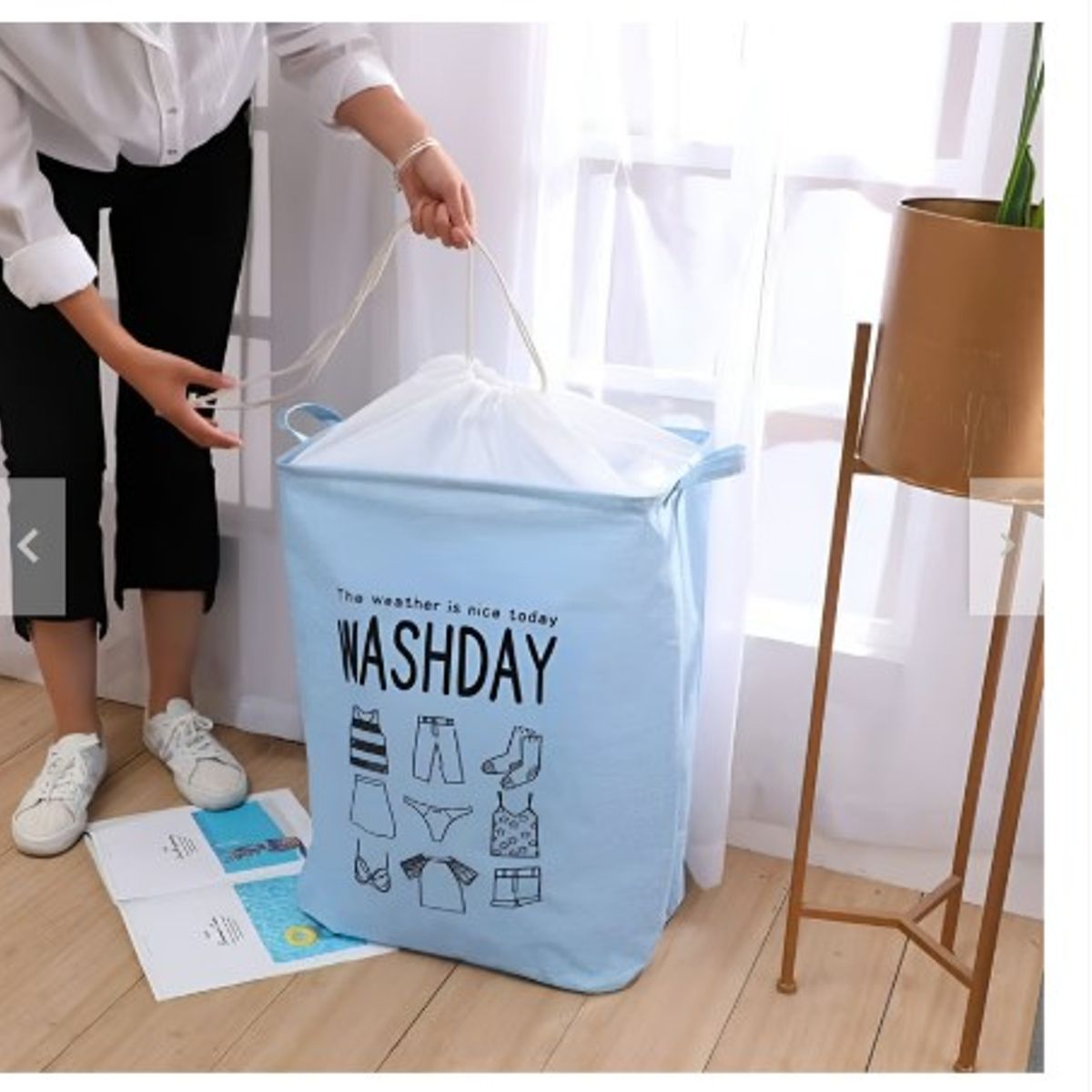 GENERICO - Cesta De Ropa Impermeable Multiuso Con Ajuste