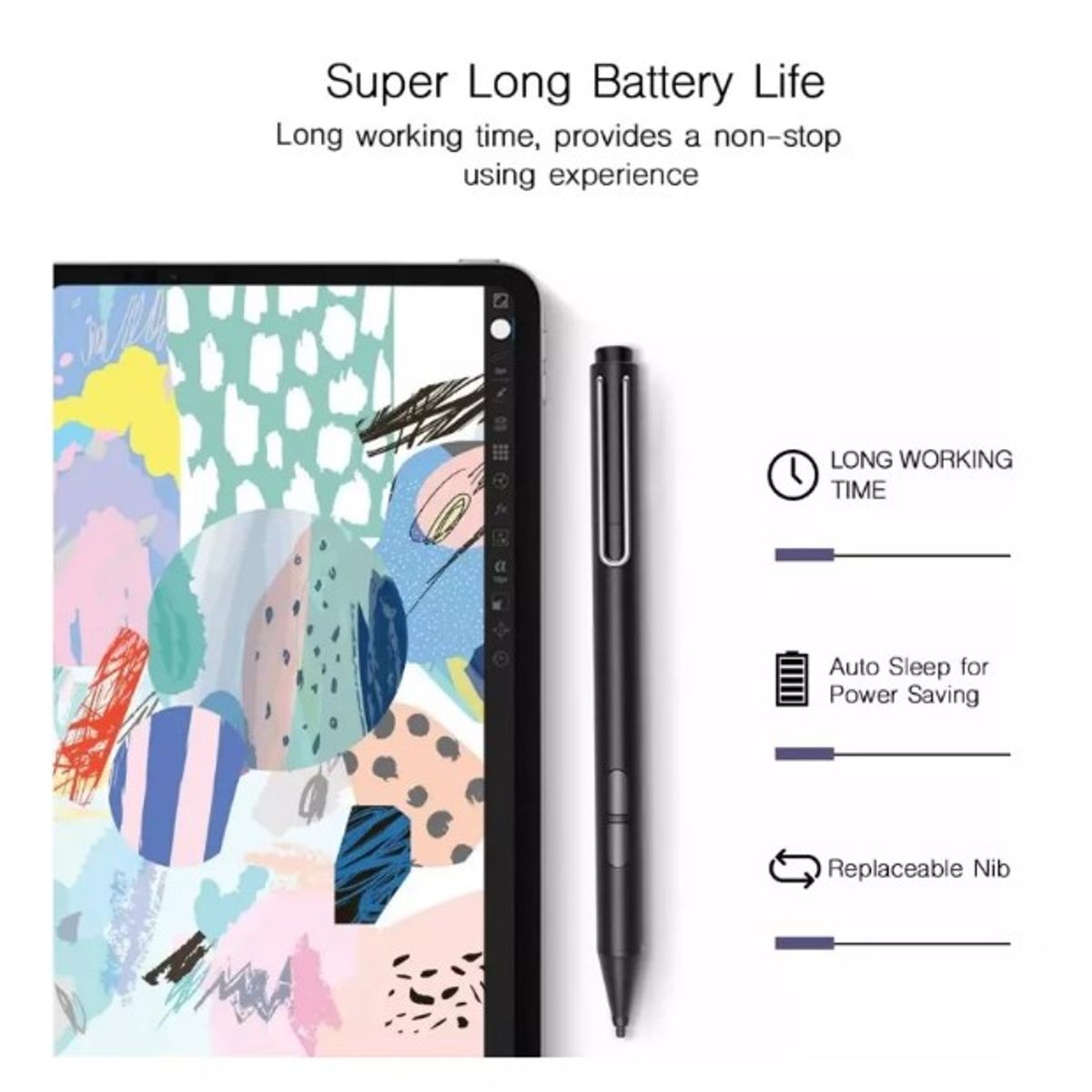 A BRAND - Lapiz Para Microsoft Surface Pro 9, 8, 7, 6, 5, 4 Go Book