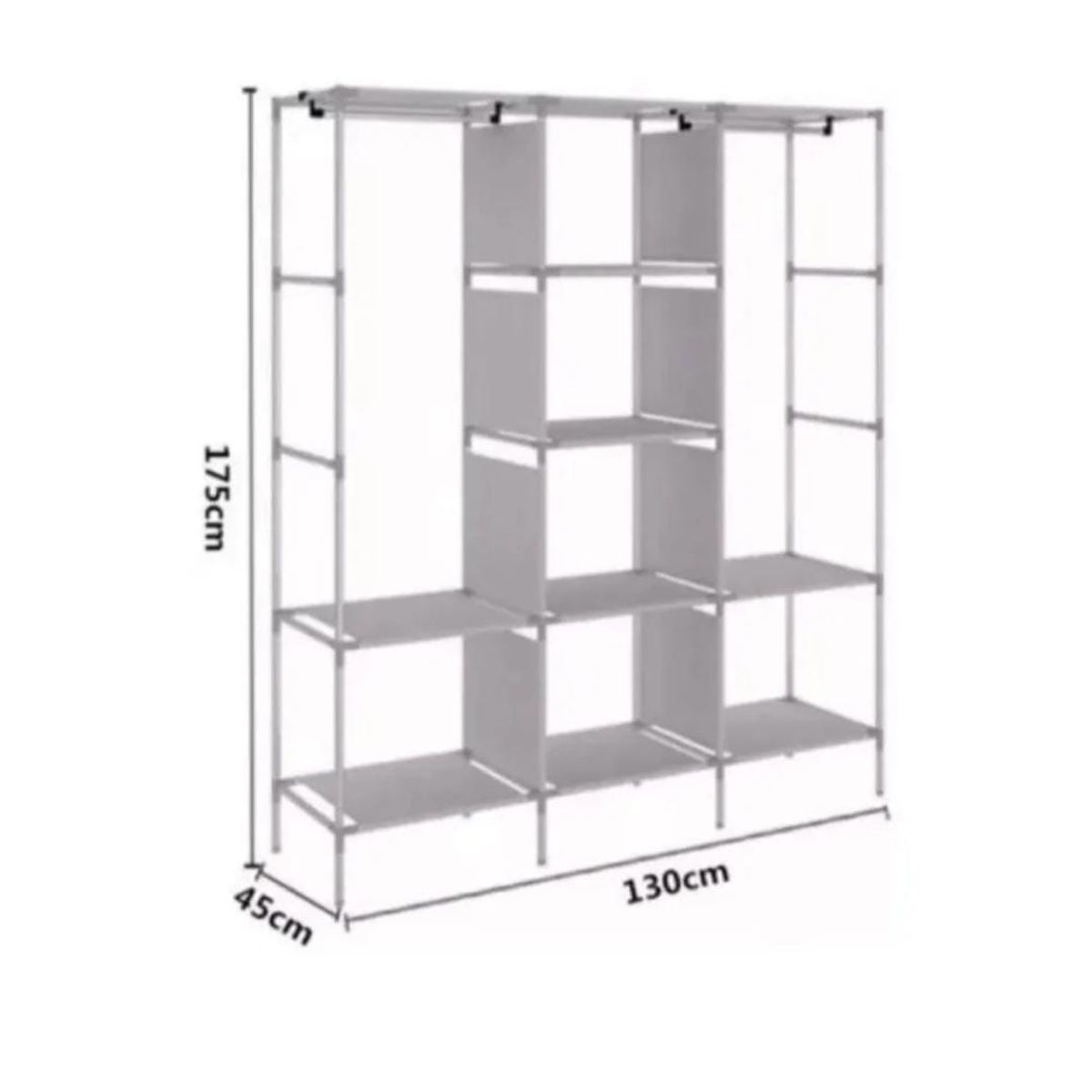 GENERICO - ROPERO ARMABLE DE 3 CUERPOS COLOR FUCSIA