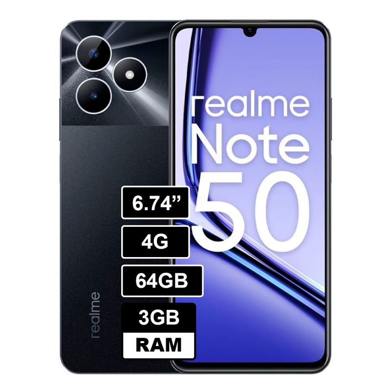 REALME - Celular Realme Note 50 64GB 3GB NEGRO