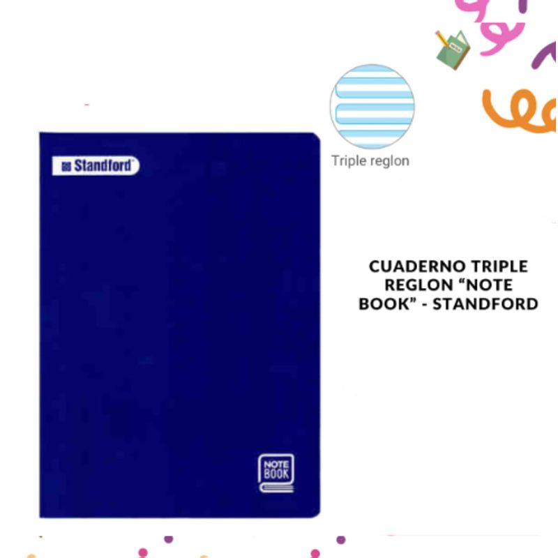 GENERICO - CUADERNO TRIPLE RENGLON