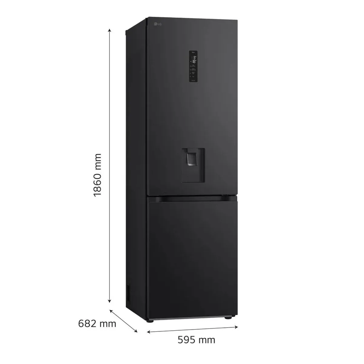 LG - Refrigeradora LG 339L No Frost GB37SPV Negro Acero