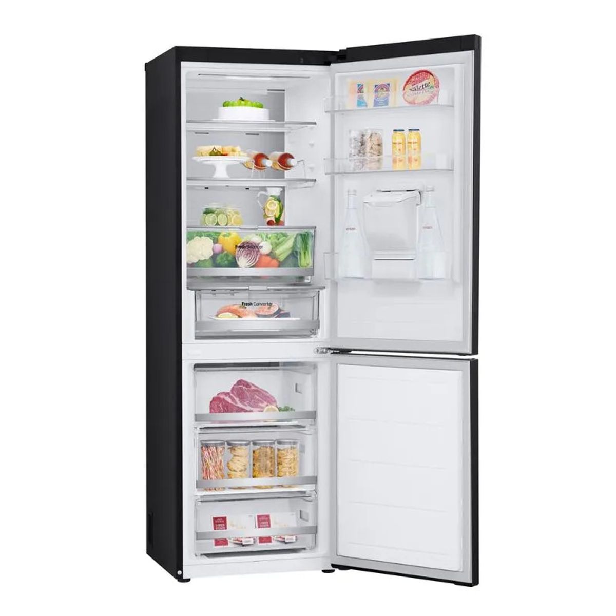 LG - Refrigeradora LG 339L No Frost GB37SPV Negro Acero