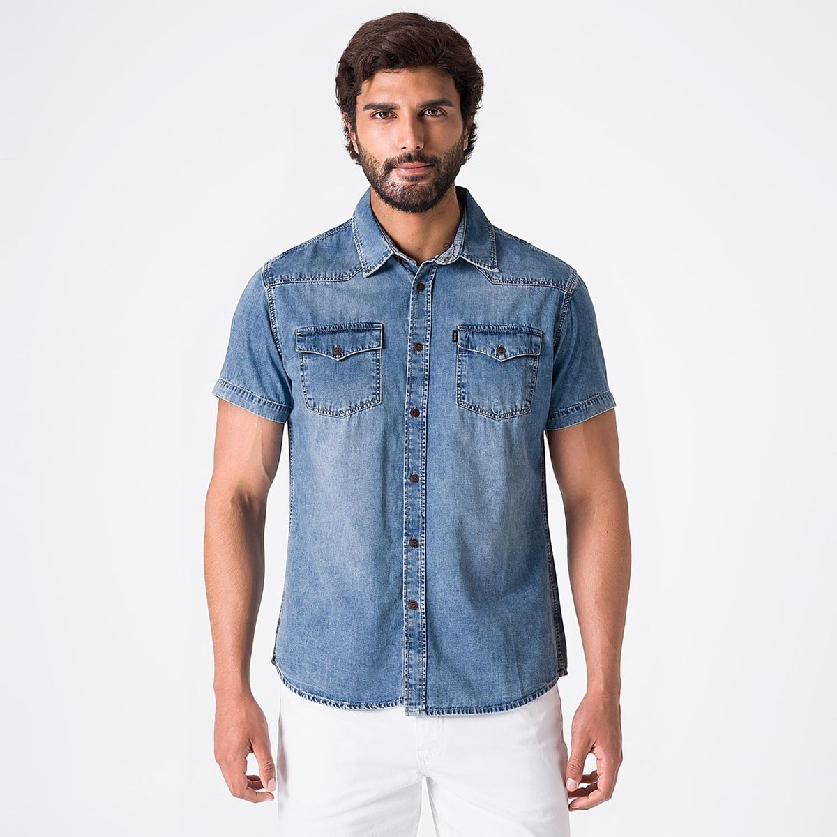 PIONIER - Camisa Denim Clarkh Pionier