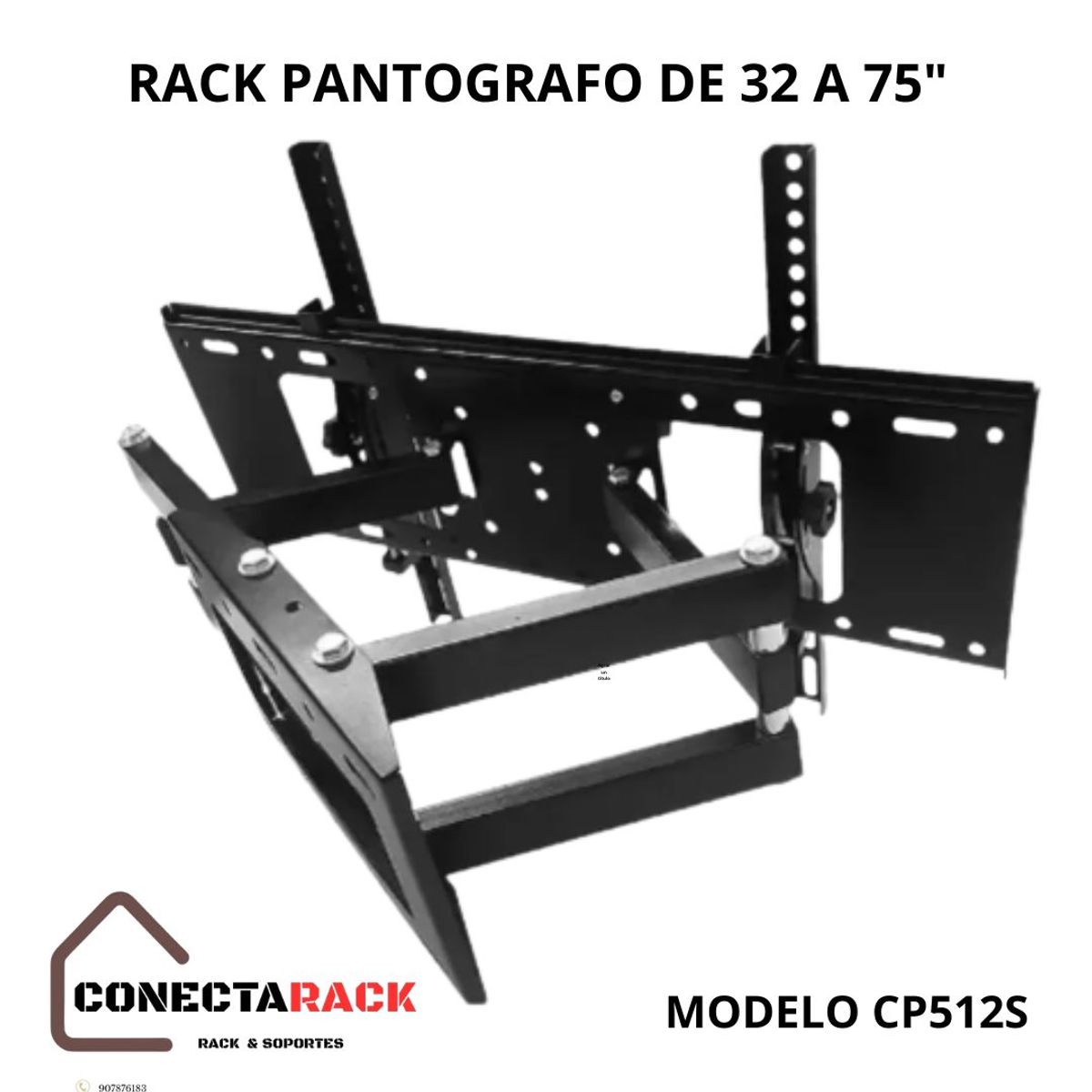GENERICO - Rack para TV Doble brazo para TV de 32 a 75 modelo CP512s.