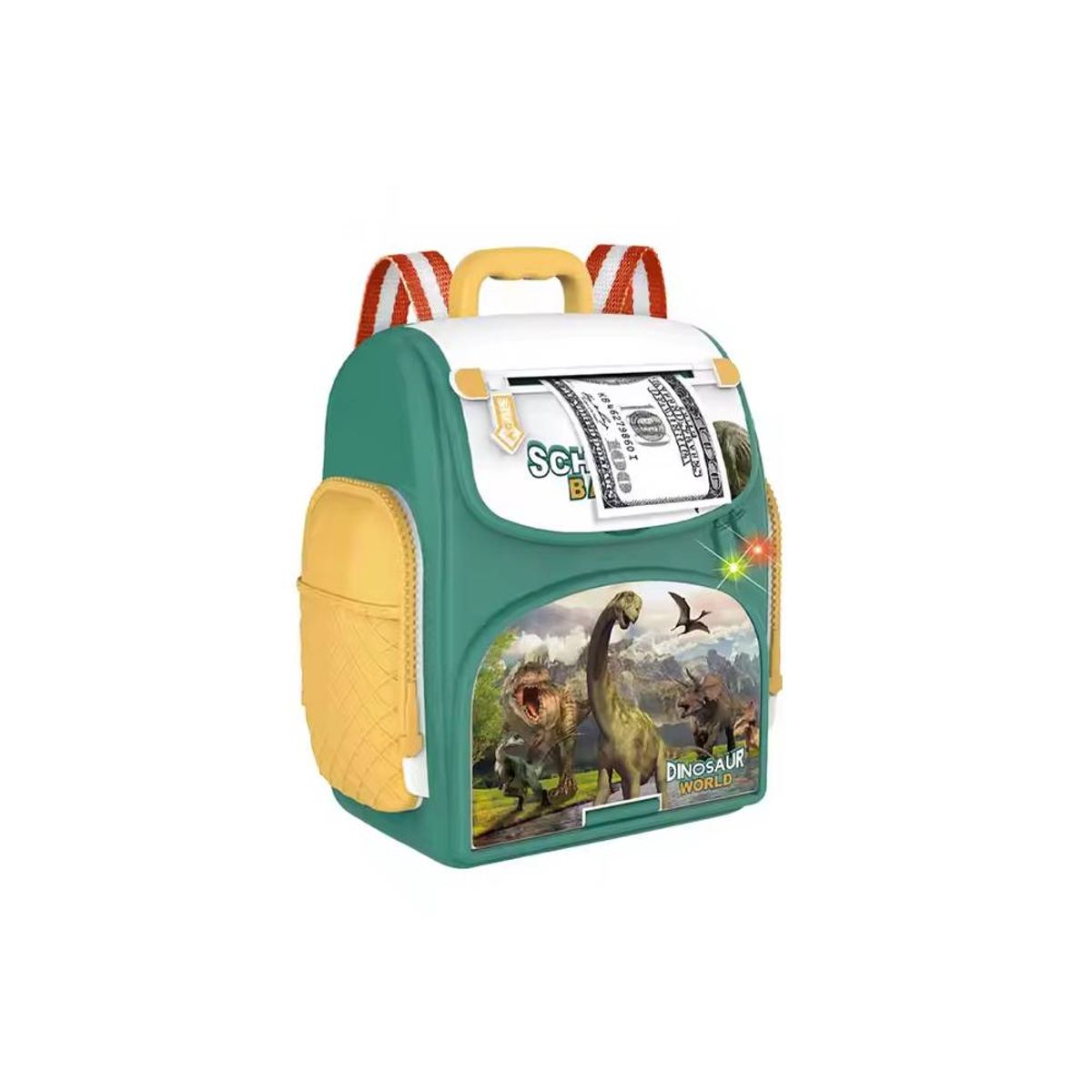 GENERICO - Alcancia mochila Dinosaurio con clave