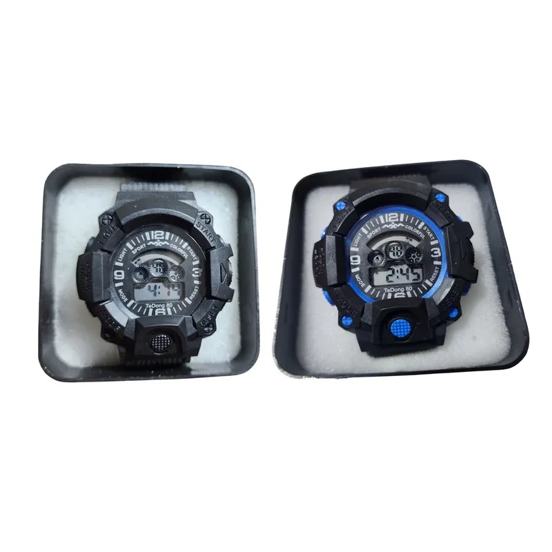 GENERICO - kit 2 reloj pulsera con luz cronometro fecha