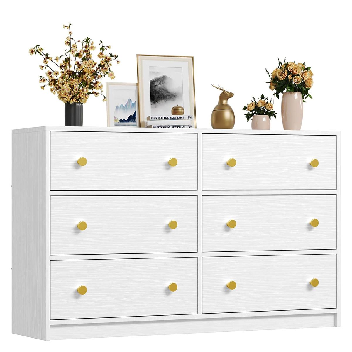 DIBA MUEBLES - Comoda 6Cj Kaito Blanco - DIBA Muebles