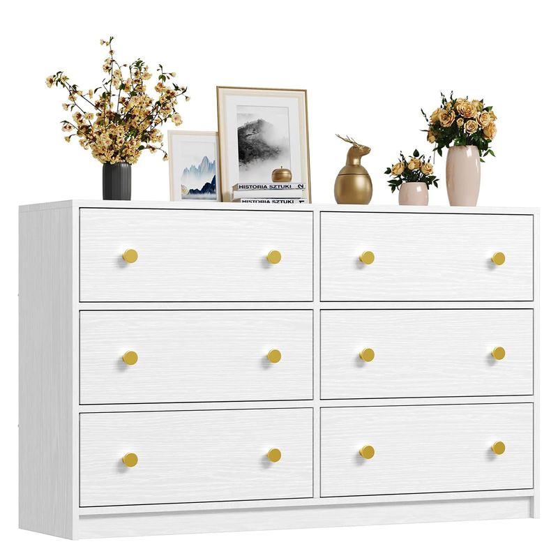 DIBA MUEBLES - Comoda 6Cj Kaito Blanco - DIBA Muebles