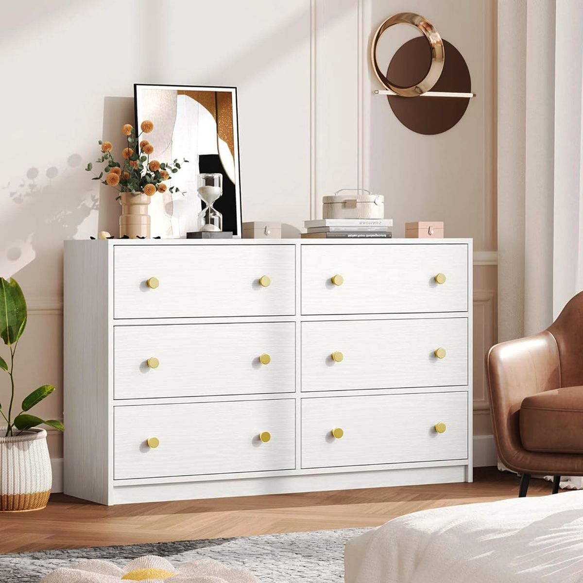 DIBA MUEBLES - Comoda 6Cj Kaito Blanco - DIBA Muebles