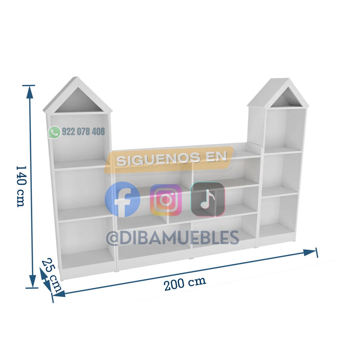 DIBA MUEBLES - Librero Infantil Casa Aneko  - DIBA Muebles