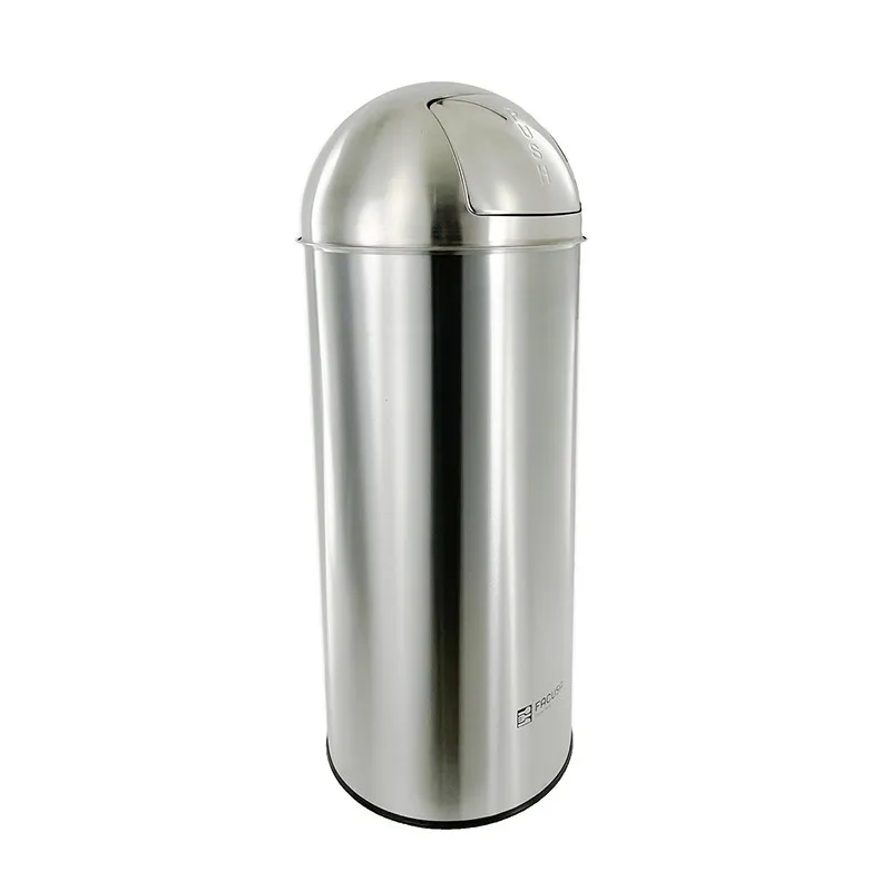 FACUSA - PAPELERA 60LT INOX PUSH D365X89CM