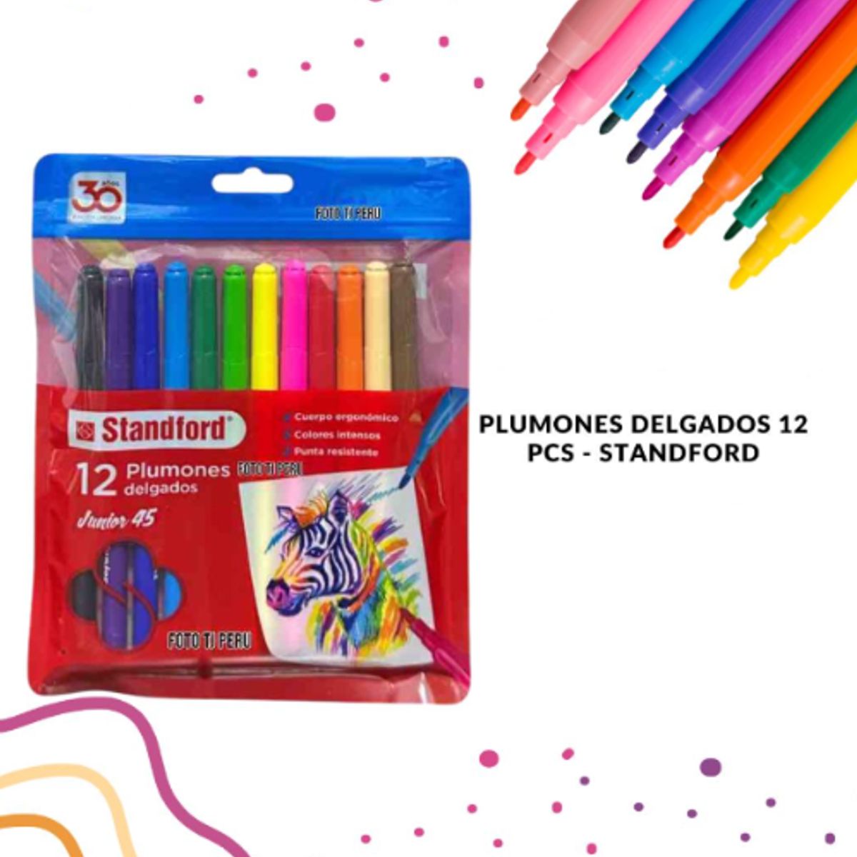 GENERICO - Set de Plumones Delgados