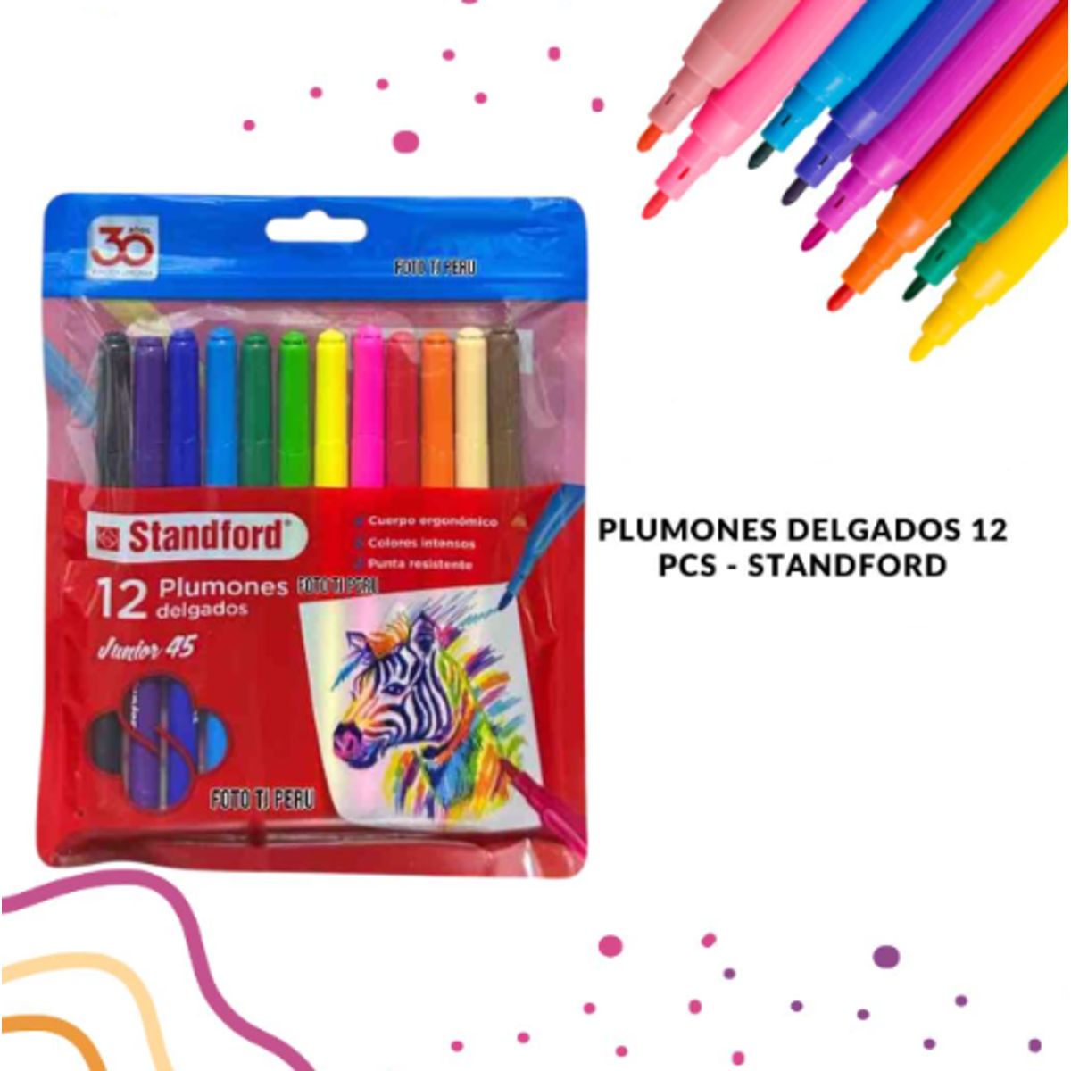 GENERICO - Set de Plumones Delgados