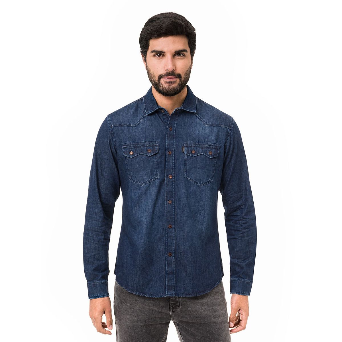 PIONIER - Camisa Denim Gahell Pionier