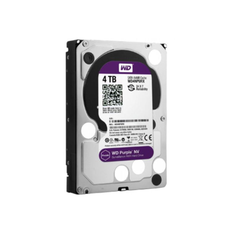 WESTERN DIGITAL - DISCO DURO PURPLE WD 4 TERAS SATA VIDEO VIGILANCIA