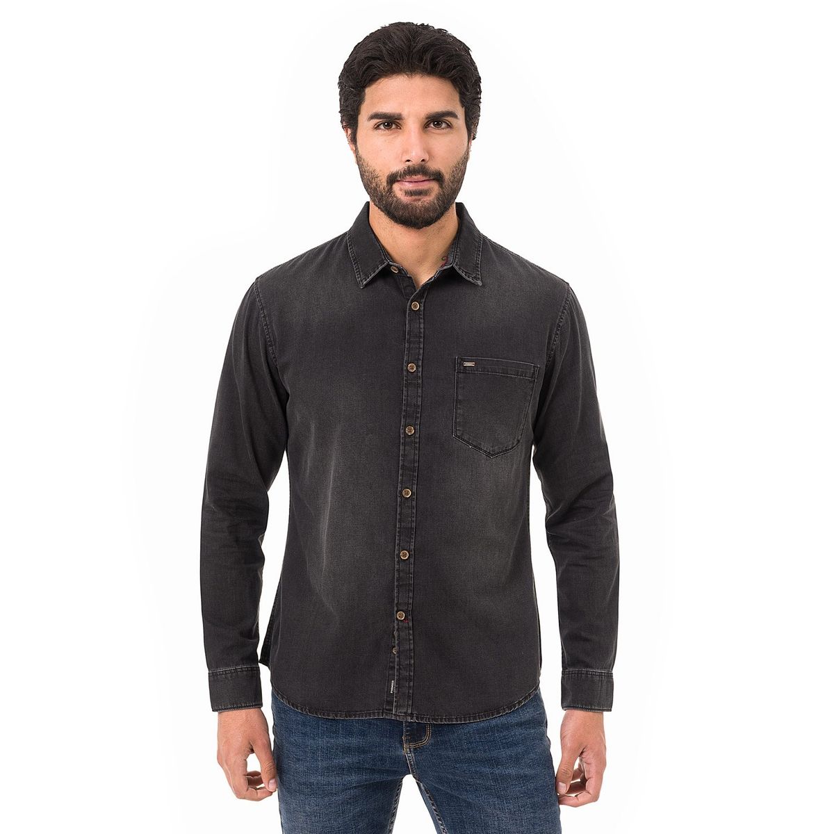 PIONIER - Camisa Clasico Denim Yefri Ml Hombre
