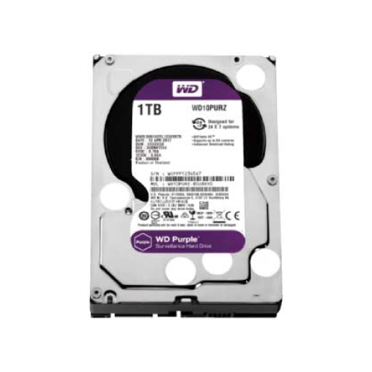 WESTERN DIGITAL - DISCO DURO PURPLE WD 1 TB SATA VIDEO VIGILANCIA