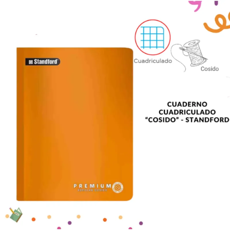 GENERICO - CUADERNO CUADRICULADO COSIDO