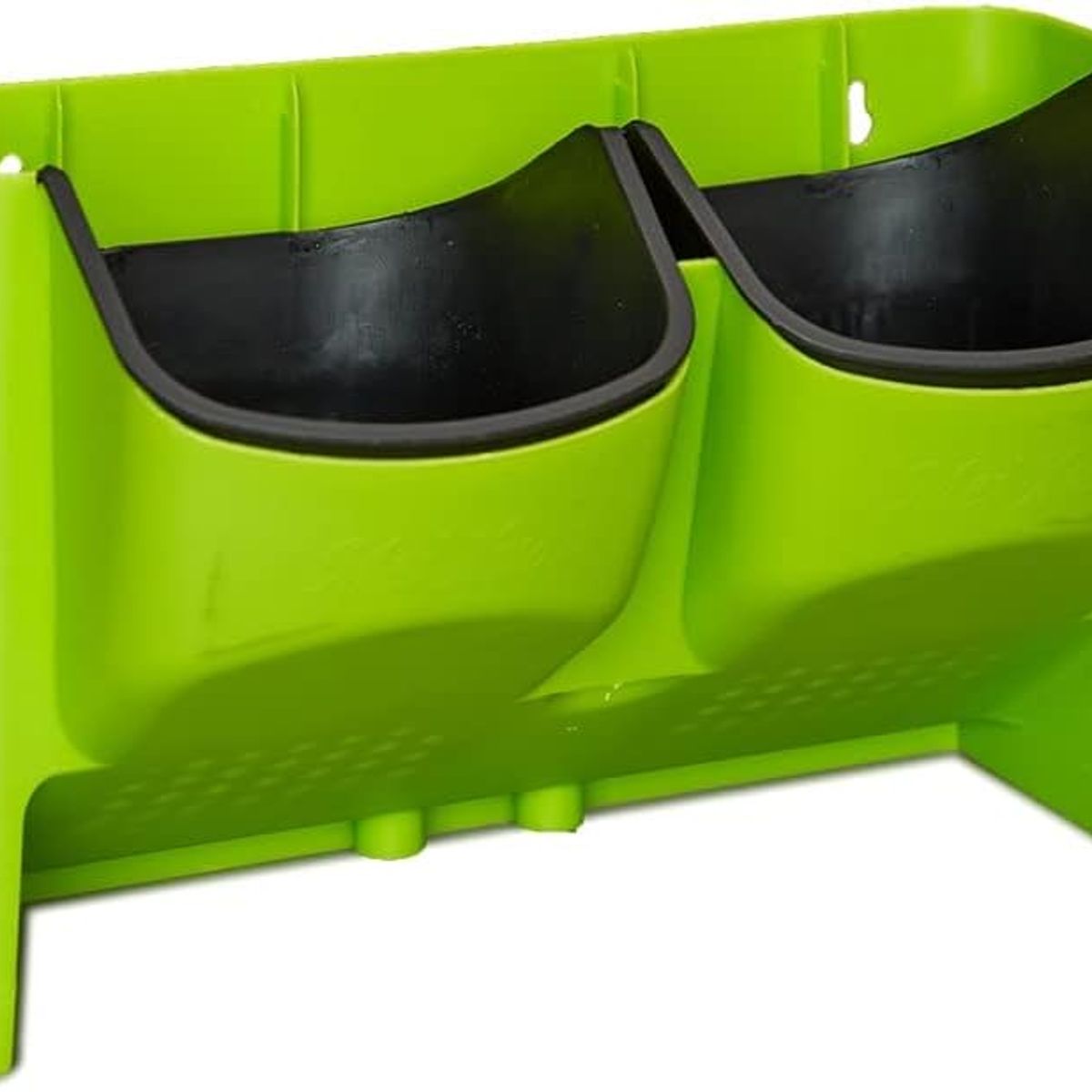 GENERICO - PACK X3 MACETERO DOBLE DE PARED PLÁSTICO RESISTENTE VERDE