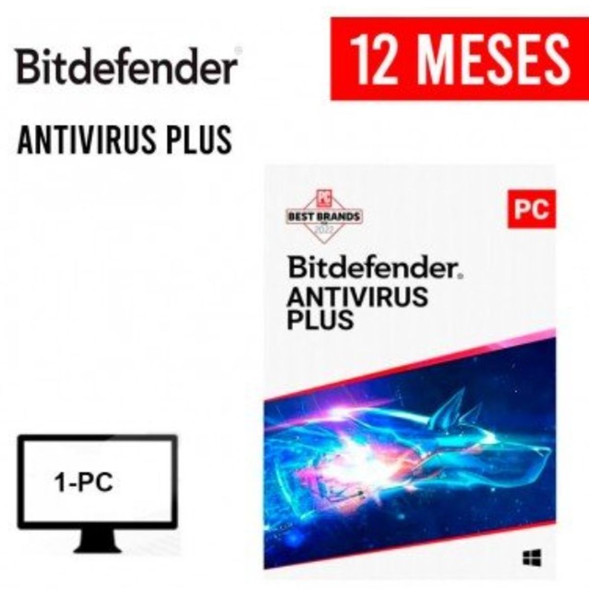 BITDEFENDER - ANTIVIRUS BITDEFENDER PLUS 1PC - 12 MESES (BLISTER)