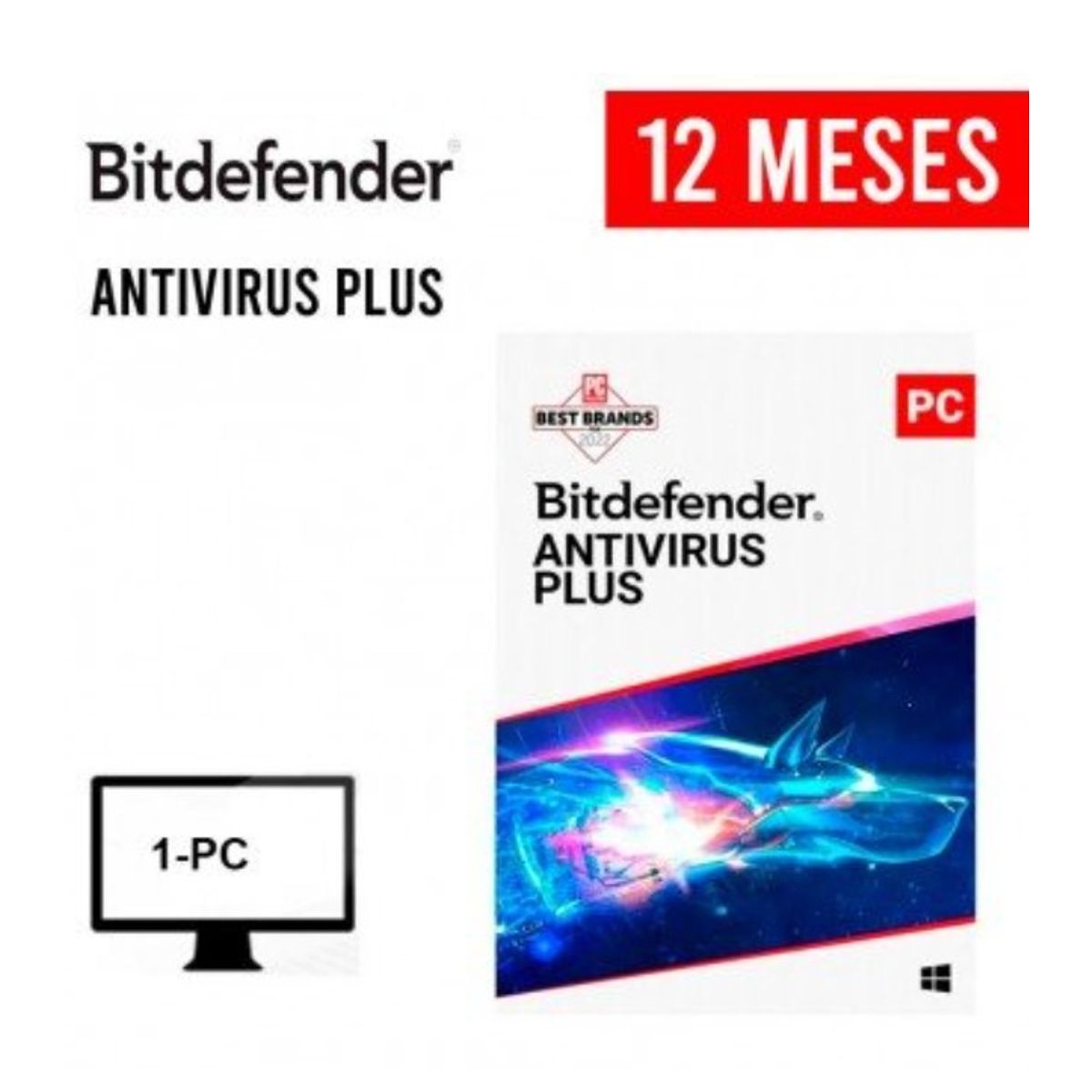 BITDEFENDER - ANTIVIRUS BITDEFENDER PLUS 1PC - 12 MESES (BLISTER)