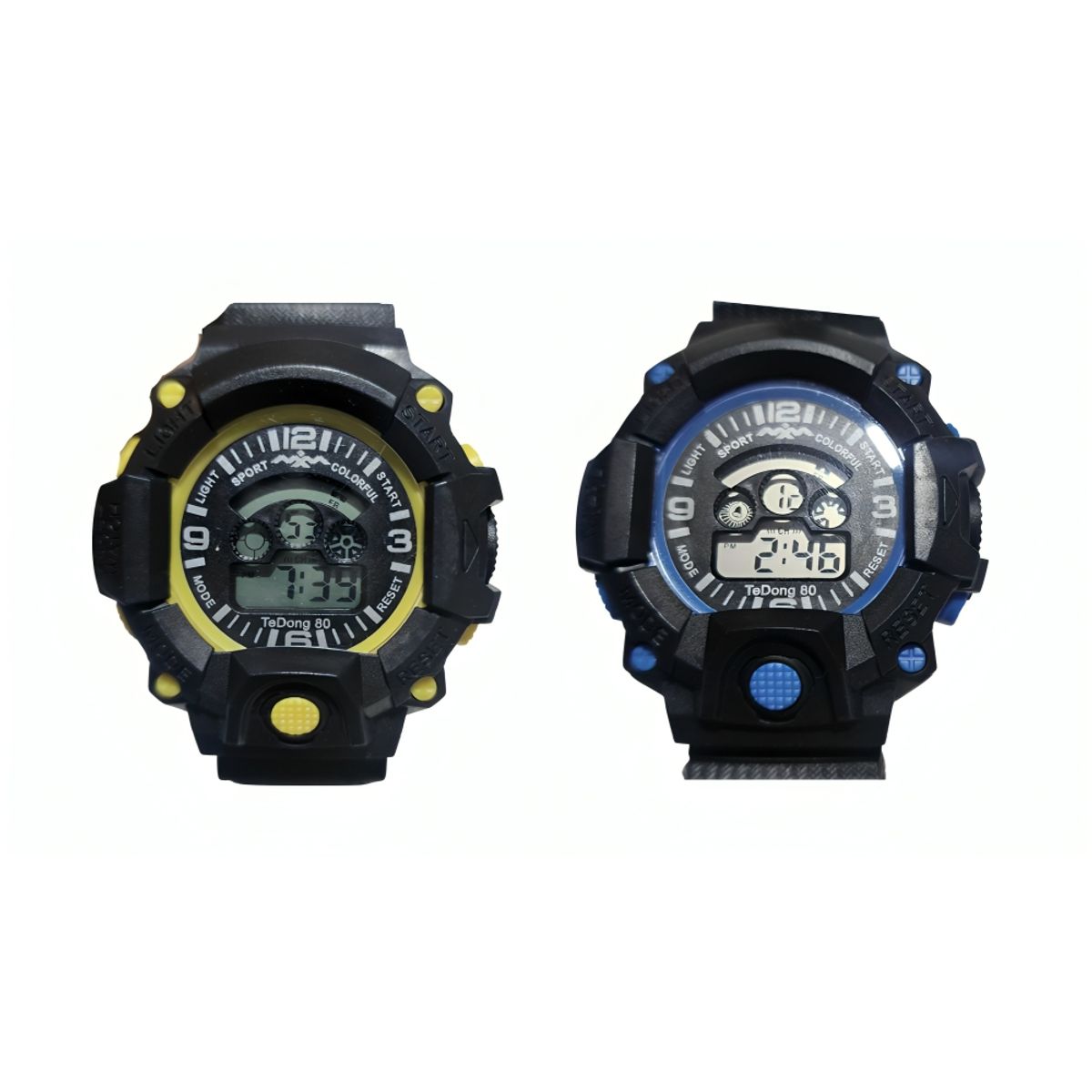 GENERICO - Pack x2 relojes pulsera con luz cronómetro y fecha