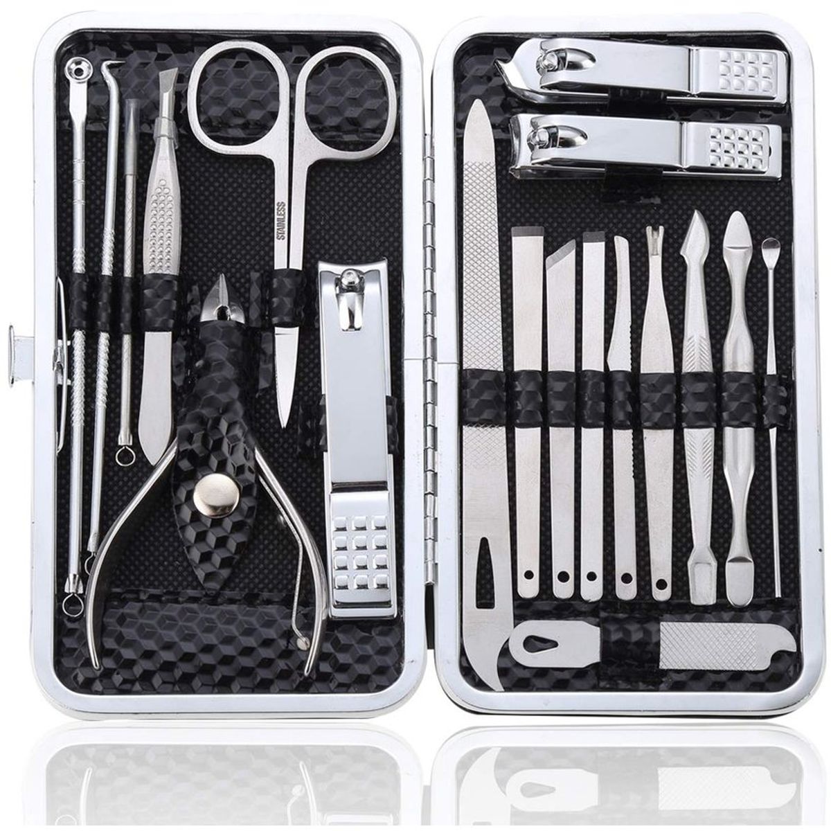 GENERICO - Manicure pedicure nail care set 19 piezas cutter cuticle