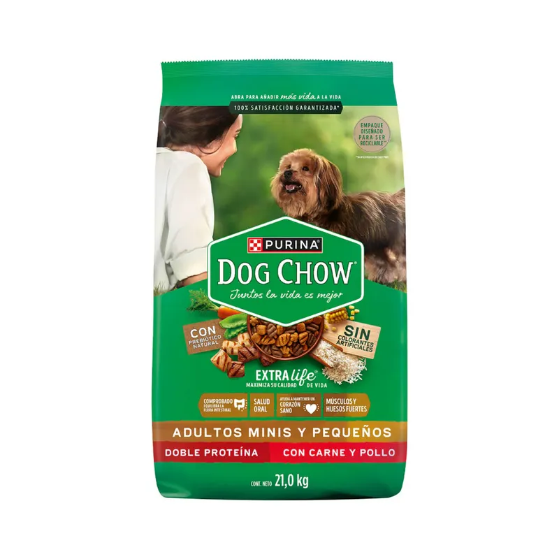 DOG CHOW - ALIMENTO DE PERRO DOGCHOW ADULTOS MINIS Y PEQUEÑOS 21KG
