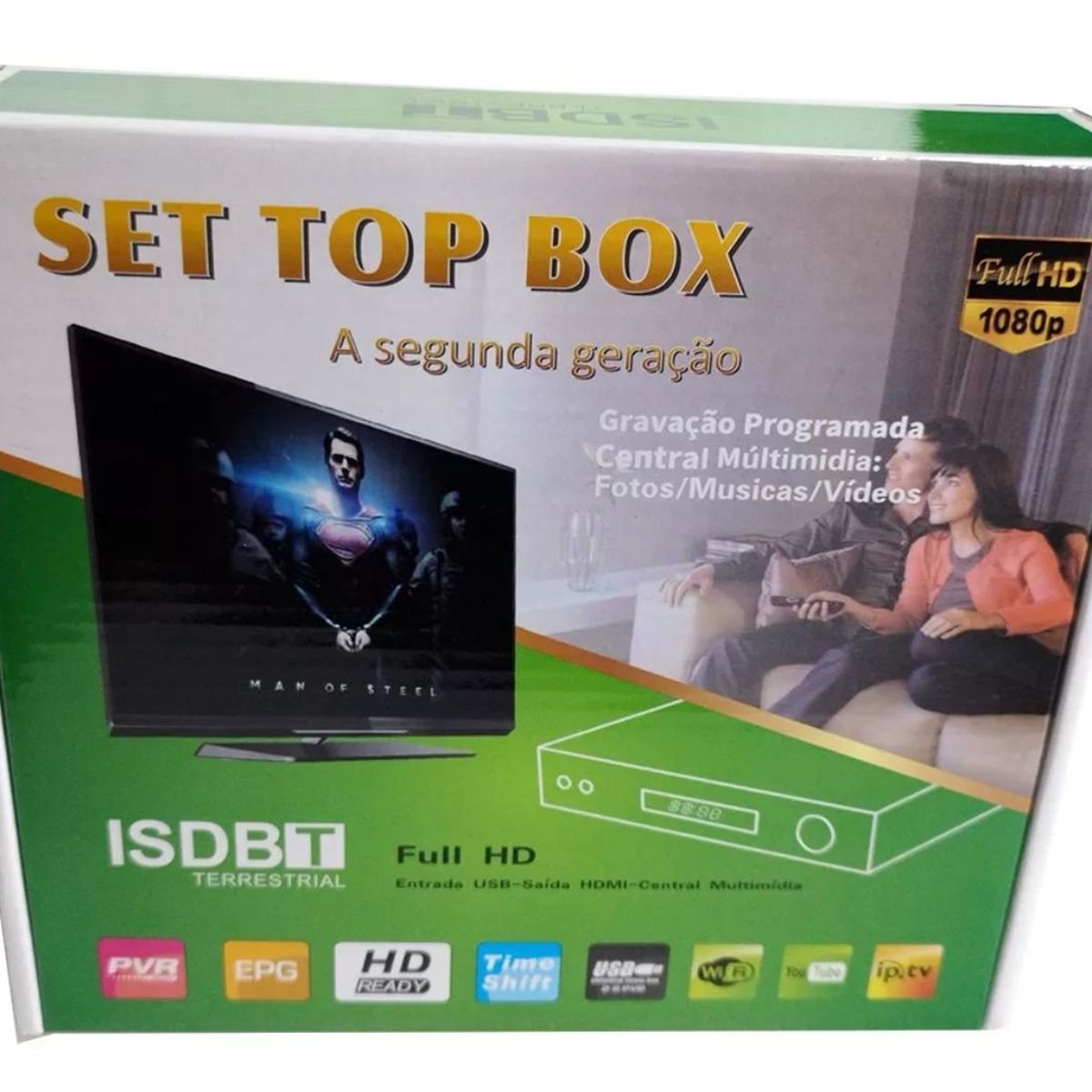 GENERICO - Sintonizador Decodificador Genérico Tv Digital Hd 1080p