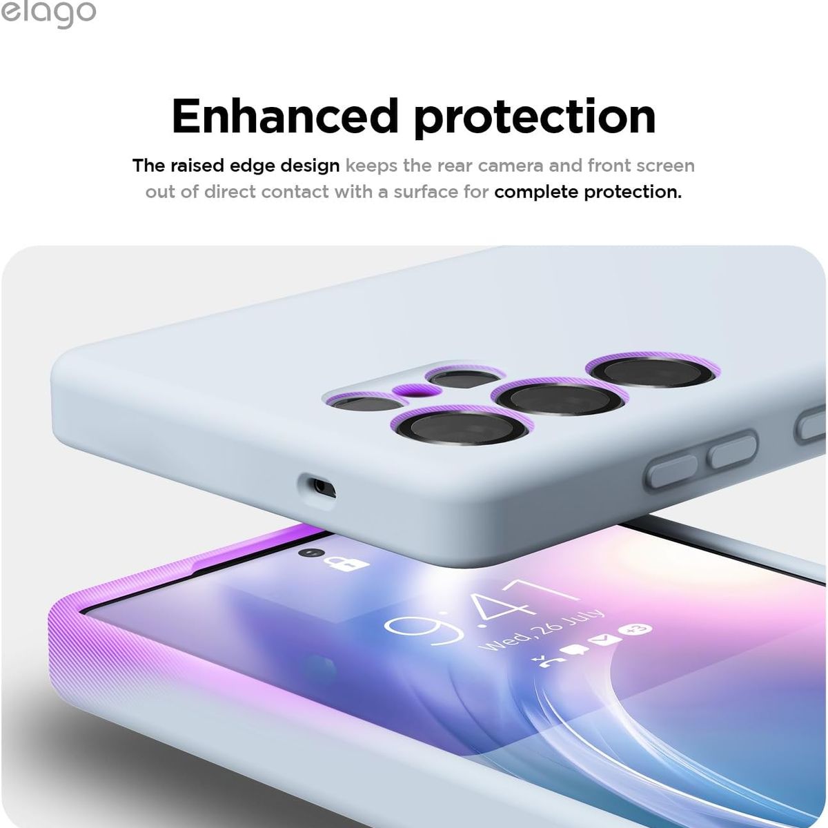 GENERICO - Case Silicona para Samsung S25 Ultra - Celeste