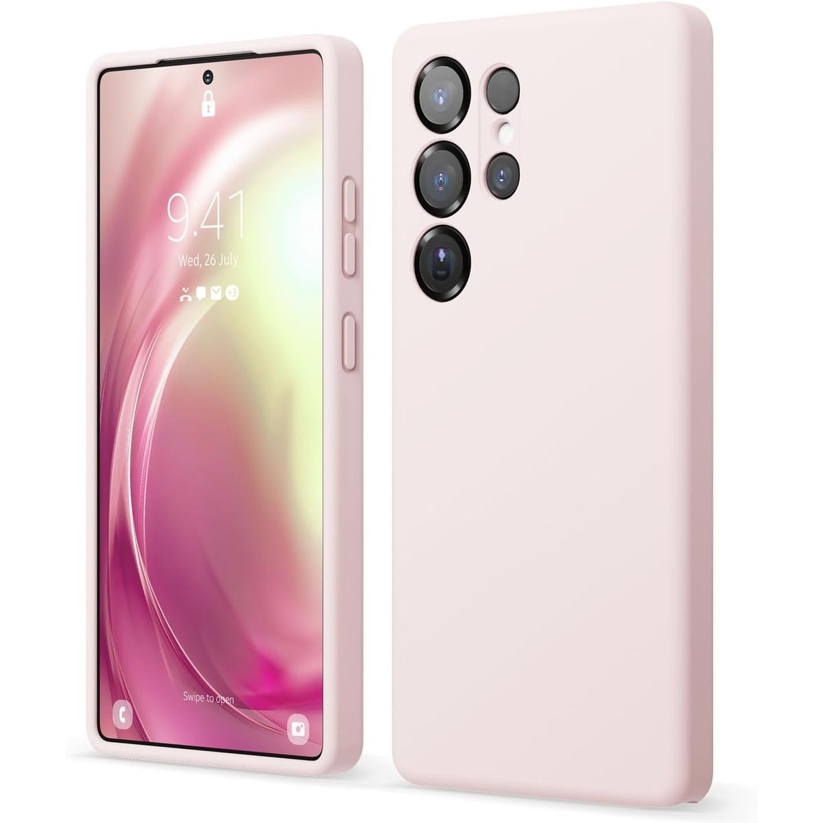 GENERICO - Case Silicona para Samsung S25 Ultra - Rosado